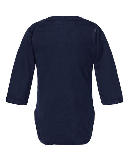 Rabbit Skins Infant Fine Jersey Long Sleeve Bodysuit 4421 #color_Navy