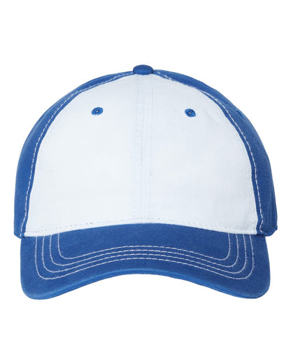 CAP AMERICA Relaxed Golf Dad Hat i1002 #color_White/ Royal