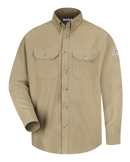 Bulwark Men's Tall Uniform Shirt SMU2T #color_Khaki