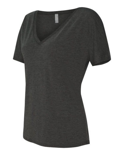 BELLA + CANVAS Women’s Slouchy V-Neck Tee 8815 #color_Dark Grey Heather