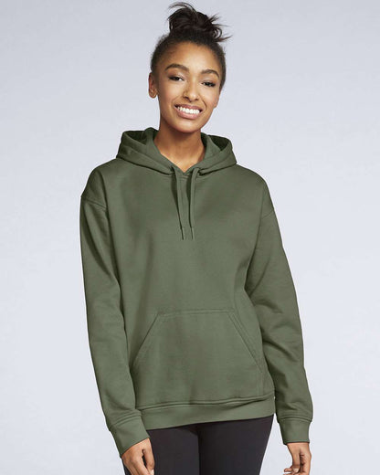 Gildan Unisex Softstyle® Midweight Hooded Sweatshirt SF500 #colormdl_Military Green