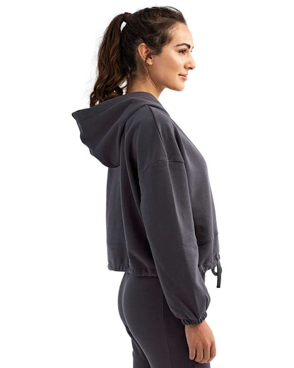 TriDri Women's Cropped Maria Hooded Sweatshirt TD085 #colormdl_Charcoal