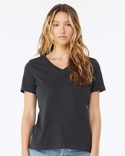 BELLA + CANVAS Women’s Relaxed Jersey V-Neck Tee 6405 #colormdl_Dark Grey