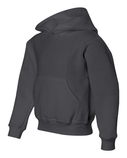 JERZEES Youth NuBlend® Hooded Sweatshirt 996YR #color_Charcoal Grey