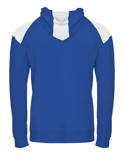 Badger Breakout Performance Fleece Hooded Sweatshirt 1440 #color_Royal/ White