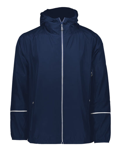 Holloway Men's Packable Hooded Jacket 229582 #color_Navy