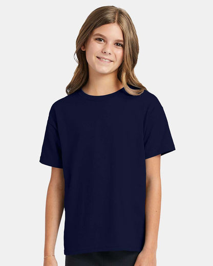 Hanes Ecosmart™ Youth T-Shirt 5370 #colormdl_Navy