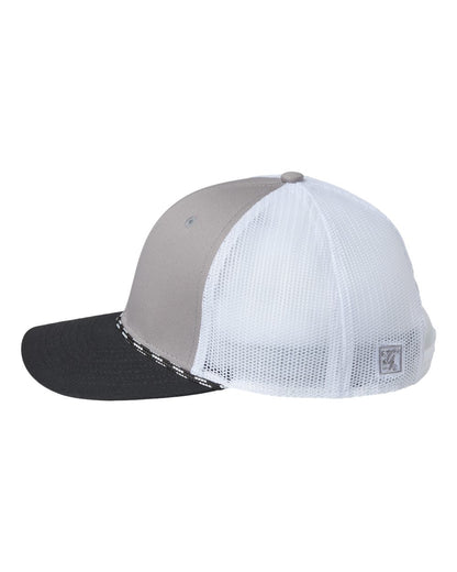 The Game Everyday Rope Trucker Cap GB452R #color_Light Grey/ Black