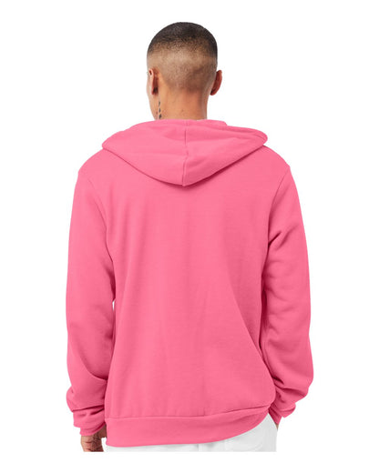 BELLA + CANVAS Sponge Fleece Full-Zip Hoodie 3739 #colormdl_Heather Charity Pink