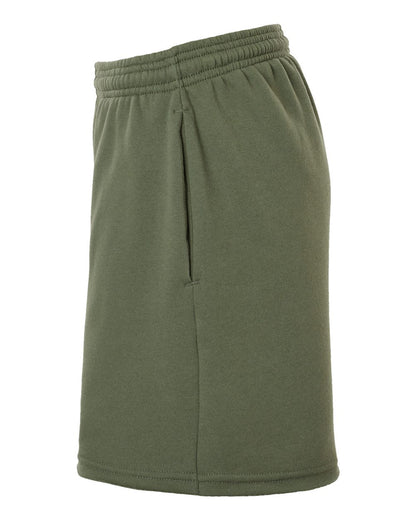 BELLA + CANVAS Women's Cutoff Fleece Shorts 3787 #color_Military Green