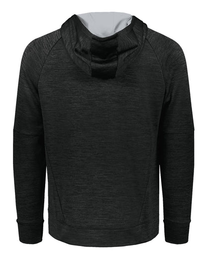 Holloway Men's All-Pro Performance Fleece Hooded Sweatshirt 223580 #color_Black Heather/ Silver