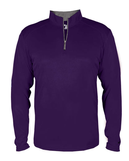 Badger B-Core Quarter-Zip Pullover 4102 #color_Purple/ Graphite