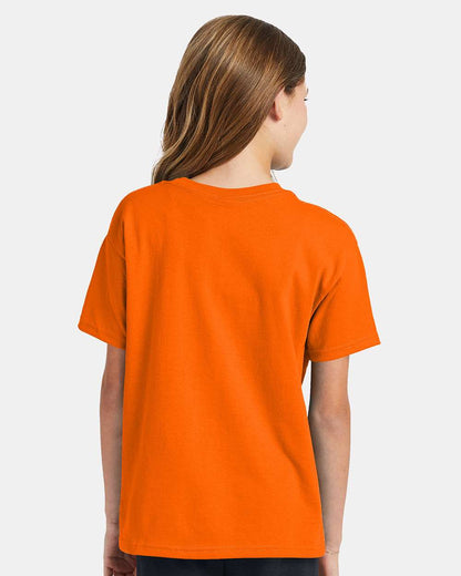 Hanes Ecosmart™ Youth T-Shirt 5370 #colormdl_Safety Orange