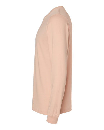 BELLA + CANVAS Heather CVC Long Sleeve Tee 3501CVC #color_Heather Peach