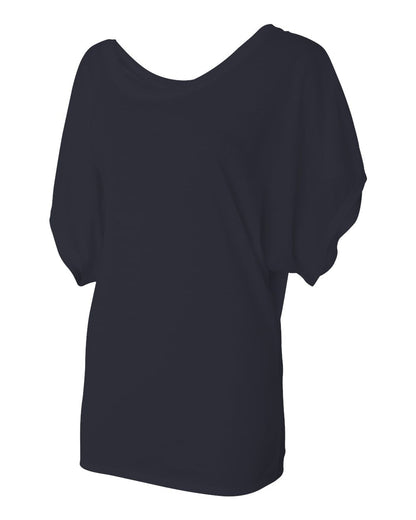 BELLA + CANVAS Women’s Flowy Draped Dolman Tee 8821 #color_Midnight