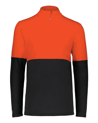 Holloway Men's Momentum Team Quarter-Zip Pullover 223500 #color_Black/ Orange