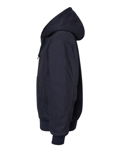 DRI DUCK Cheyenne Boulder Cloth™ Hooded Jacket with Tricot Quilt Lining Tall Sizes 5020T #color_Navy