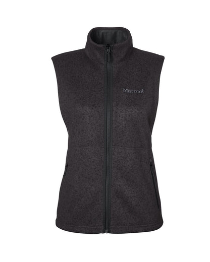 Marmot Women's Drop Line Fleece Vest M16251 #color_Black Heather