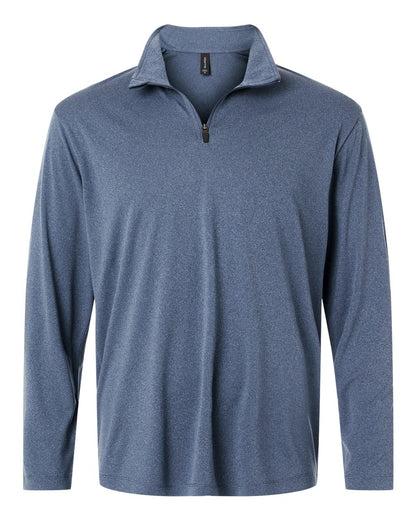 AllPro Men's Pro-Lock Performance Quarter-Zip Pullover 41870 #color_Heather Navy