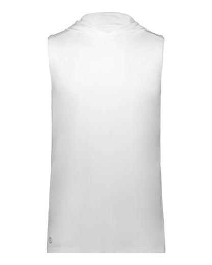 Holloway Unisex CoolCore® Sleeveless Hooded T-Shirt 222590 #color_White