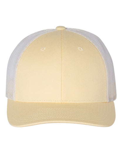 Richardson Low Pro Trucker Cap 115 #color_Pale Banana/ Birch