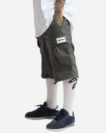 Shaka Wear Men's Fleece Cargo Shorts SHFCS #colormdl_Charcoal Grey