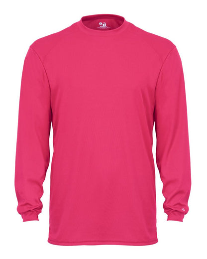 Badger B-Core Long Sleeve T-Shirt 4104 #color_Hot Pink