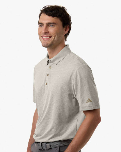 Adidas Men's Ultimate365 Jacquard Polo A2014 #colormdl_Putty Beige/ White