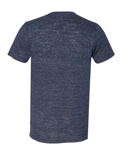 BELLA + CANVAS Textured Jersey V-Neck Tee 3655 #color_Navy Slub