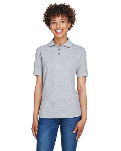 UltraClub Women's Whisper Pique Polo 8541 #colormdl_Heather Grey