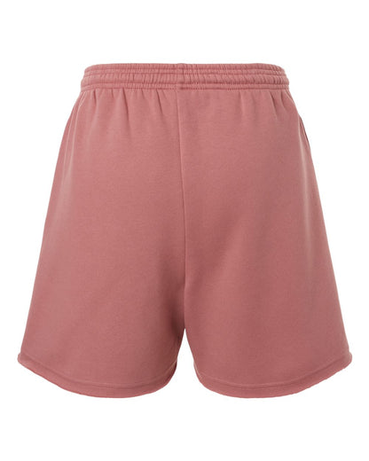 BELLA + CANVAS Women's Cutoff Fleece Shorts 3787 #color_Mauve