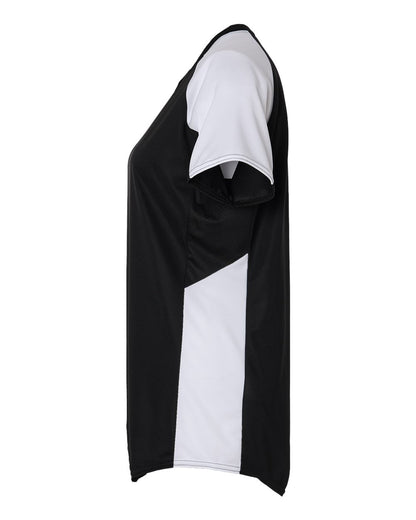 Augusta Sportswear Women's Cutter Jersey 1522 #color_Black/ White