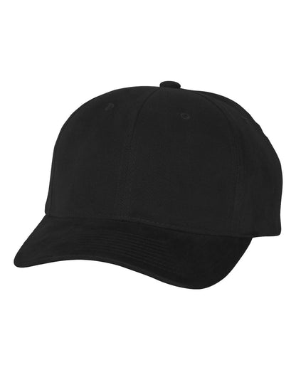 YP Classics Structured Brushed Twill Cap 6363V #color_Black