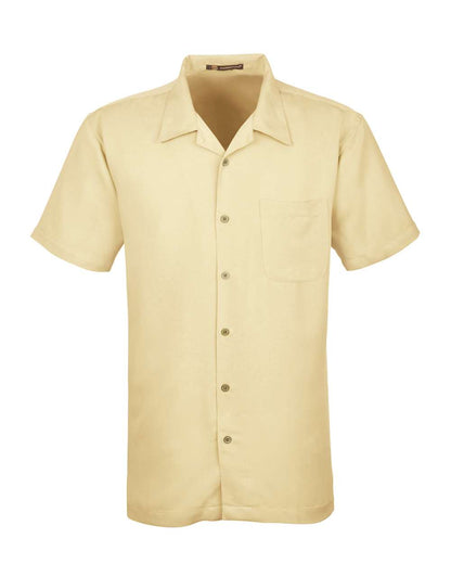 Harriton Men's Bahama Cord Camp Shirt M570 #color_Sand