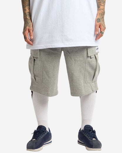 Shaka Wear Men's Fleece Cargo Shorts SHFCS #colormdl_Heather Grey