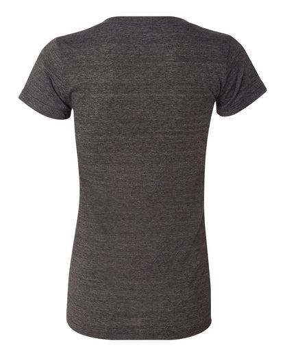 BELLA + CANVAS Women’s Triblend Deep V-Neck Tee 8435 #color_Charcoal Black Triblend