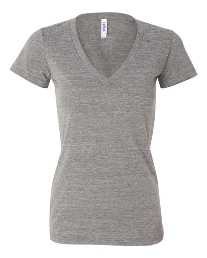BELLA + CANVAS Women’s Triblend Deep V-Neck Tee 8435 #color_Grey Triblend
