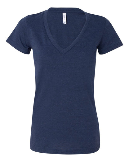 BELLA + CANVAS Women’s Triblend Deep V-Neck Tee 8435 #color_Navy Triblend