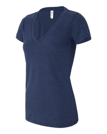 BELLA + CANVAS Women’s Triblend Deep V-Neck Tee 8435 #color_Navy Triblend