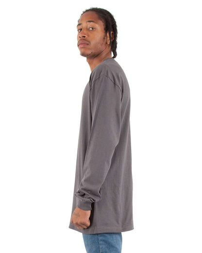 Shaka Wear Unisex Active Long Sleeve T-Shirt SHALS #colormdl_Dark Grey