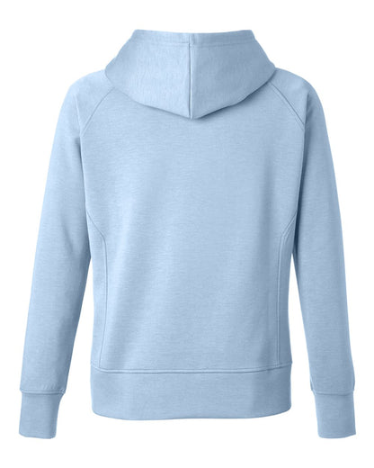 J. America Women's Apex Fleece Hooded Sweatshirt 8753 #color_Ice Blue