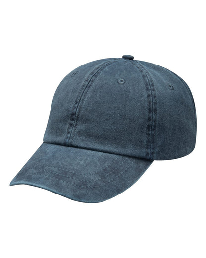 Adams Headwear Optimum Pigment-Dyed Dad Hat LP101 #color_Navy