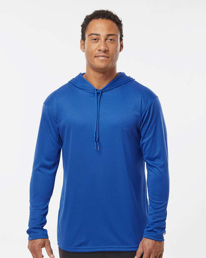 Badger Unisex B-Core Hooded Long Sleeve T-Shirt 4105 #colormdl_Royal