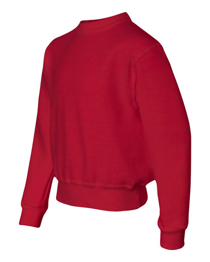 JERZEES Youth NuBlend® Crewneck Sweatshirt 562BR #color_True Red