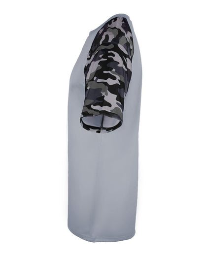 Badger Camo Sport T-Shirt 4141 #color_Silver/ Black Camo