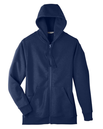 Team 365 Unisex Zone HydroSport™ Heavyweight Full-Zip Hooded Sweatshirt TT95 #color_Sport Dark Navy
