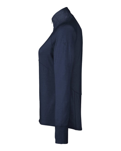 Puma Golf Women's Bandon Quarter-Zip Pullover PG400W #color_Navy Blazer