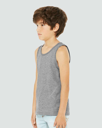 BELLA + CANVAS Youth Heather CVC Tank 3480YCVC #colormdl_Athletic Heather