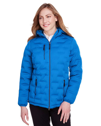 North End Women's Loft Puffer Jacket NE708W #colormdl_Olympic Blue/ Carbon