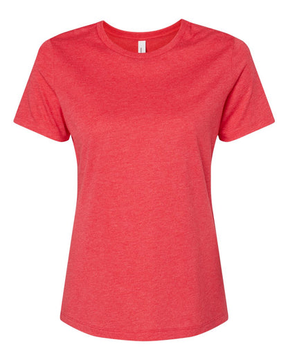 BELLA + CANVAS Women's Relaxed Heather CVC V-Neck Tee 6405CVC #color_Heather Red